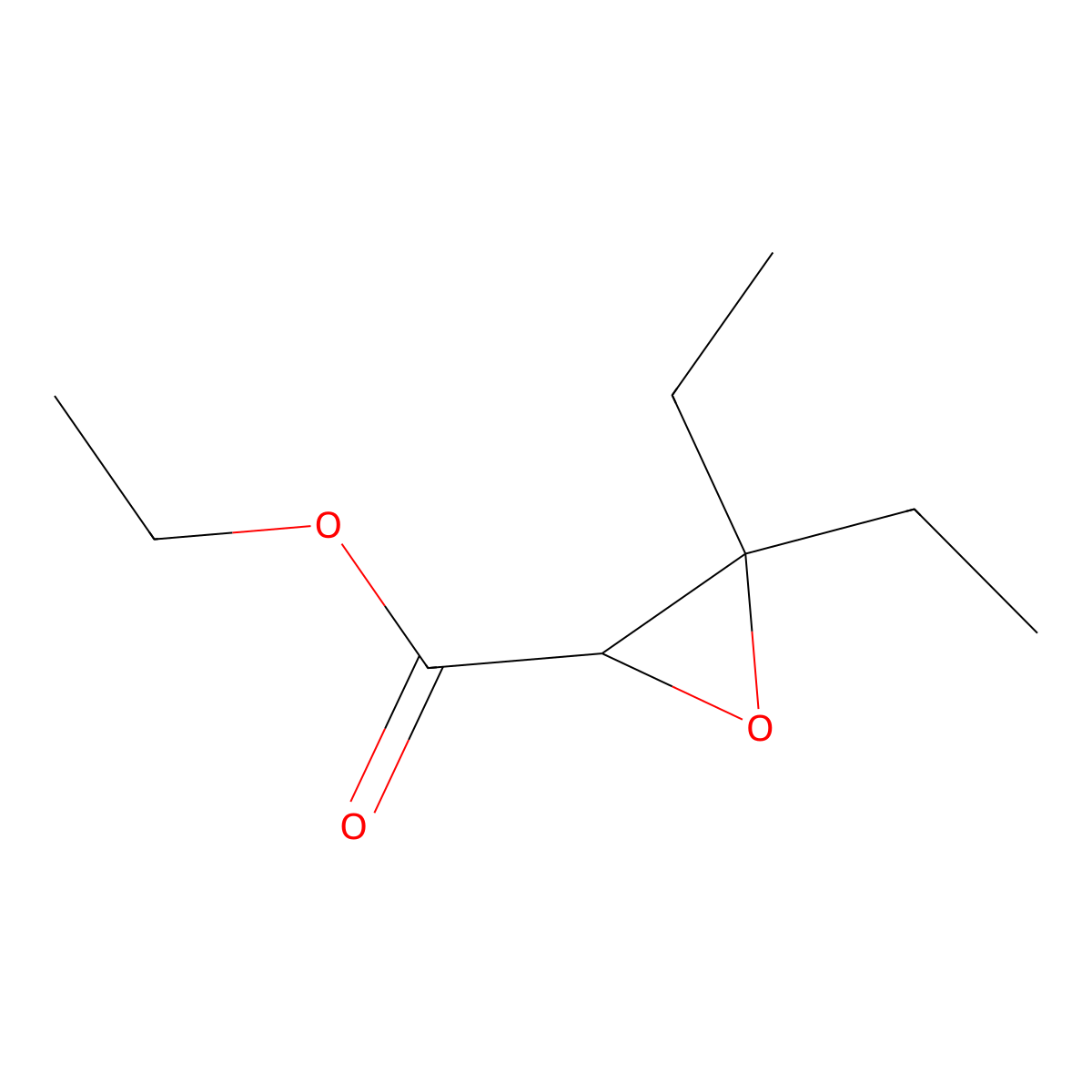 Ethyl 3,3-diethyloxirane-2-carboxylate molecular structure, CAS 36239-87-9