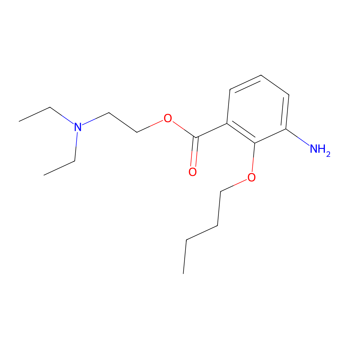 Metabutoxycaine molecular structure, CAS 3624-87-1