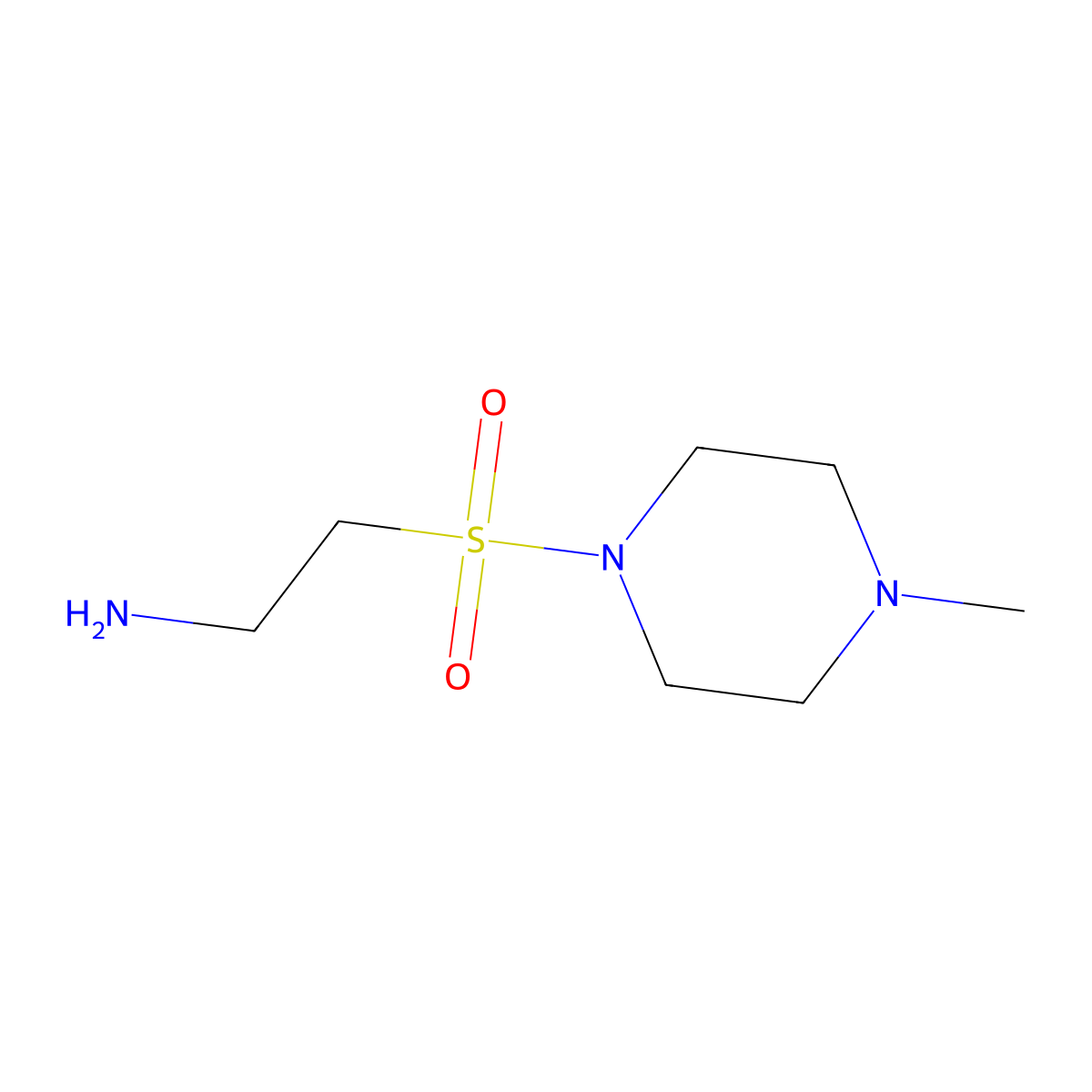2-(4-Methylpiperazine-1-sulfonyl)ethan-1-amine molecular structure, CAS 36241-57-3