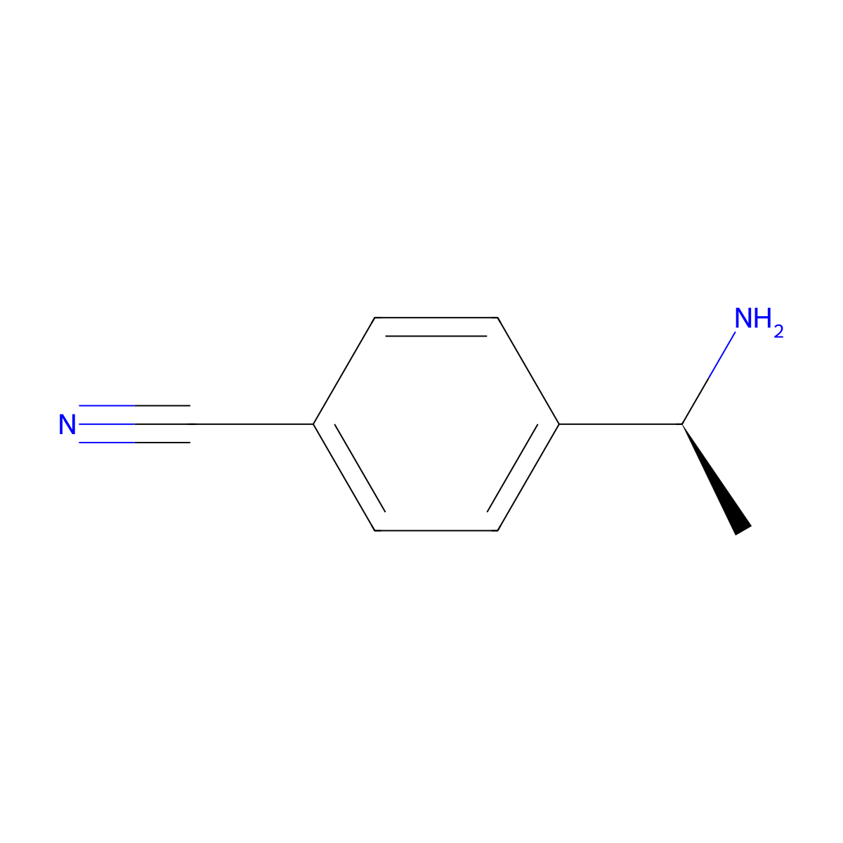 (S)-4-(1-aminoethyl)benzonitrile molecular structure, CAS 36244-70-9