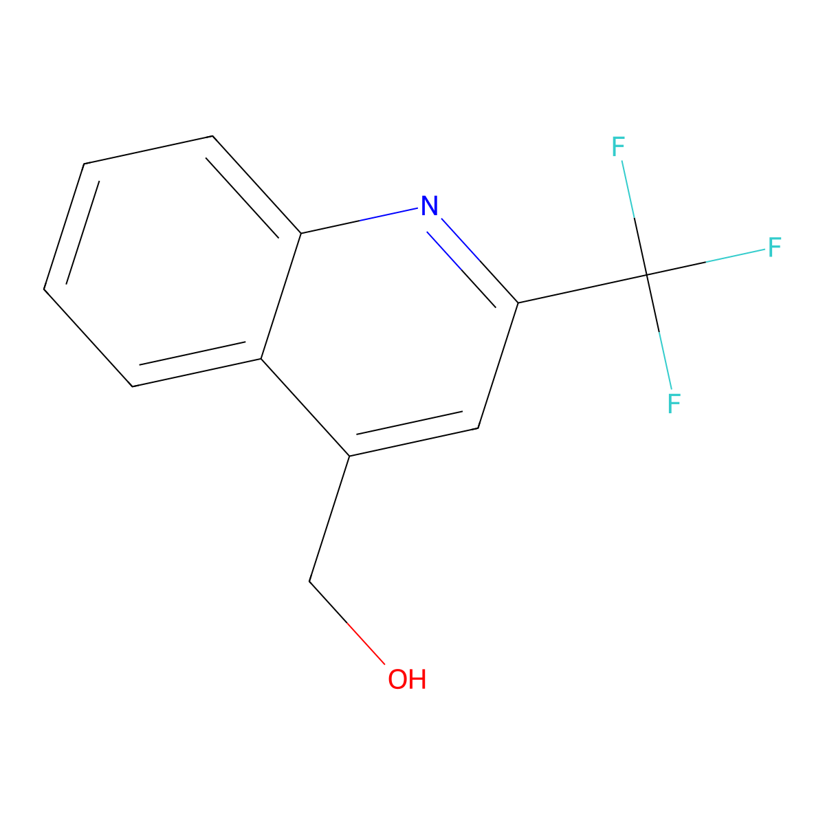 (2-(Trifluoromethyl)quinolin-4-yl)methanol molecular structure, CAS 362469-45-2