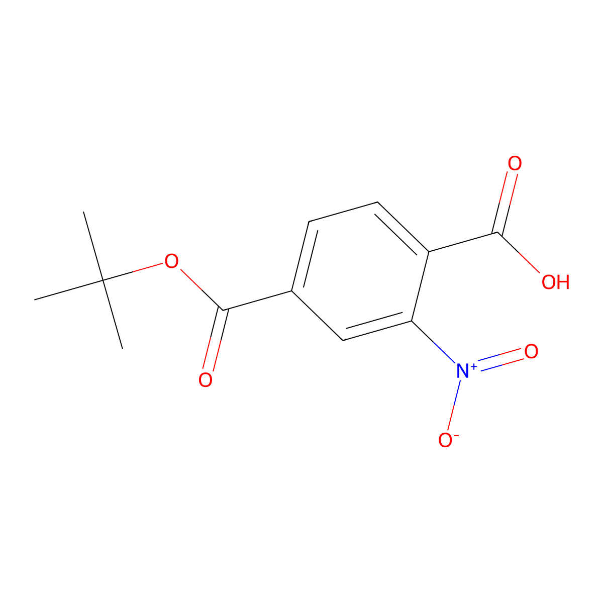 4-{[(1,1-Dimethylethyl)oxy]carbonyl}-2-nitrobenzoic acid molecular structure, CAS 362469-92-9