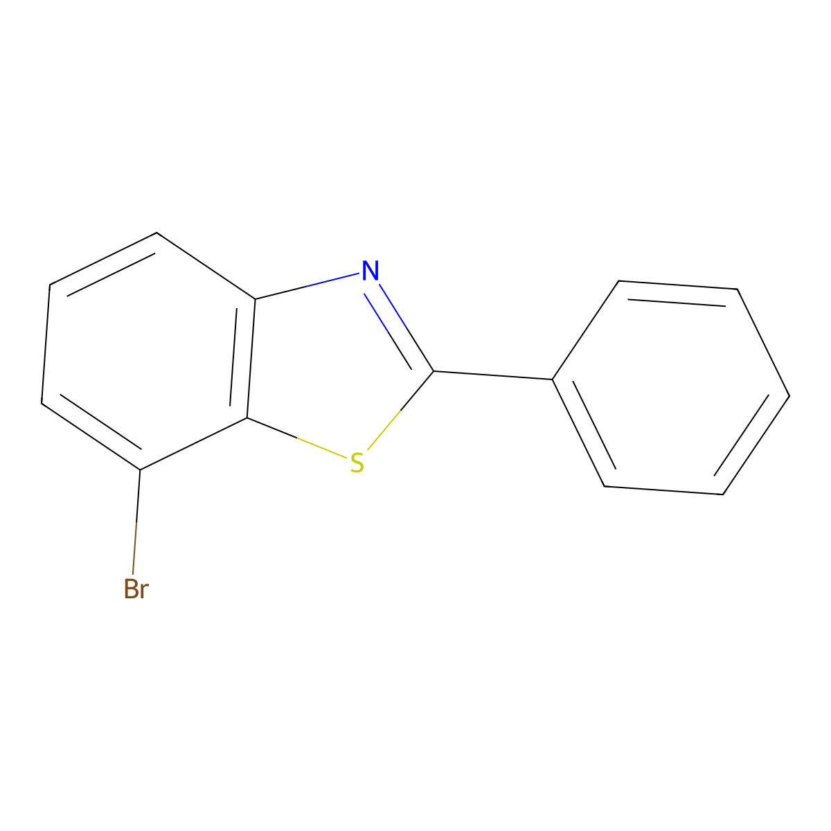 7-Bromo-2-phenyl-1,3-benzothiazole molecular structure, CAS 36247-07-1