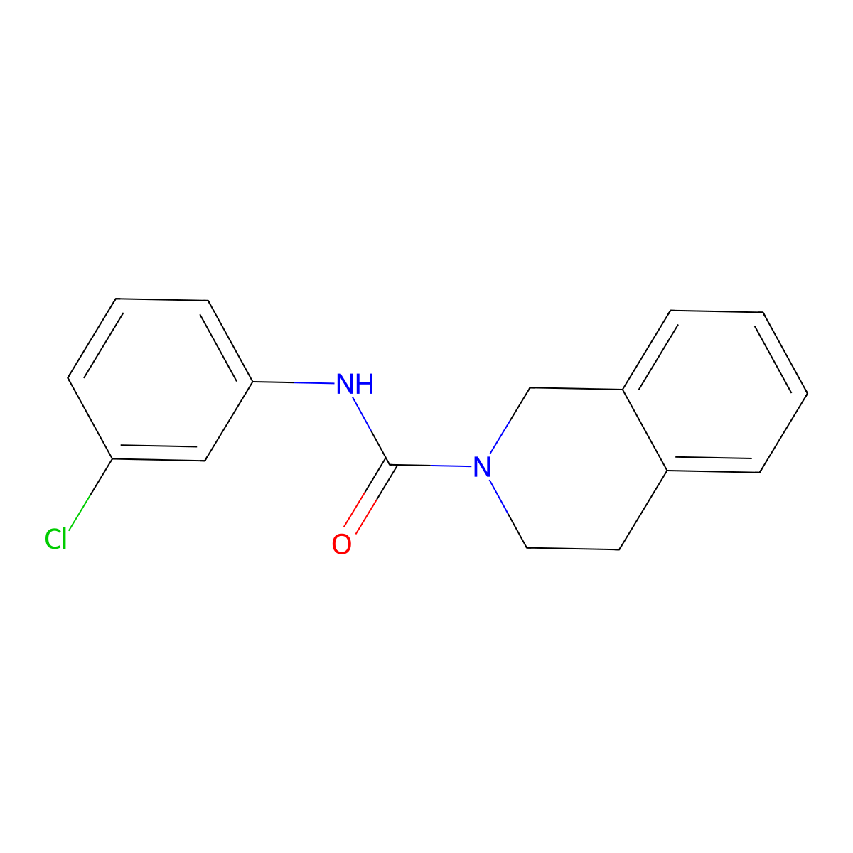 N-(3-Chlorophenyl)-3,4-dihydro-2(1H)-isoquinolinecarboxamide molecular structure, CAS 362473-70-9