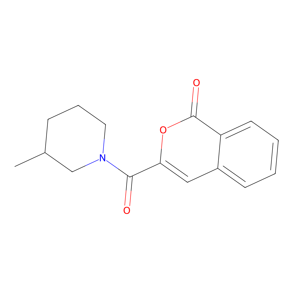 3-(3-methylpiperidine-1-carbonyl)-1H-isochromen-1-one molecular structure, CAS 362474-55-3