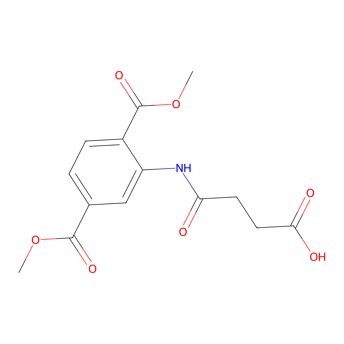 4-[2,5-Bis(methoxycarbonyl)anilino]-4-oxobutanoic acid molecular structure, CAS 362475-39-6