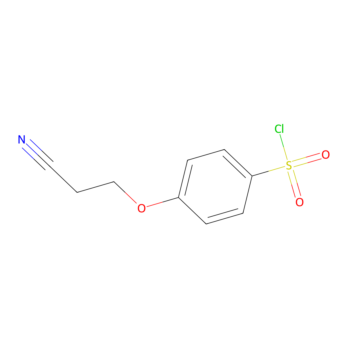 4-(2-cyanoethoxy)benzenesulfonyl Chloride molecular structure, CAS 362476-05-9