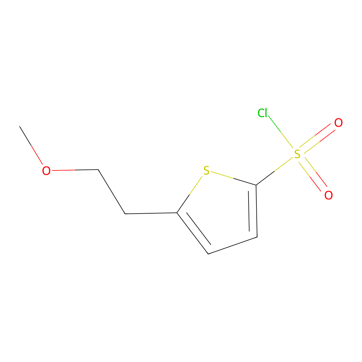 5-(2-Methoxyethyl)thiophene-2-sulfonyl chloride molecular structure, CAS 362476-09-3