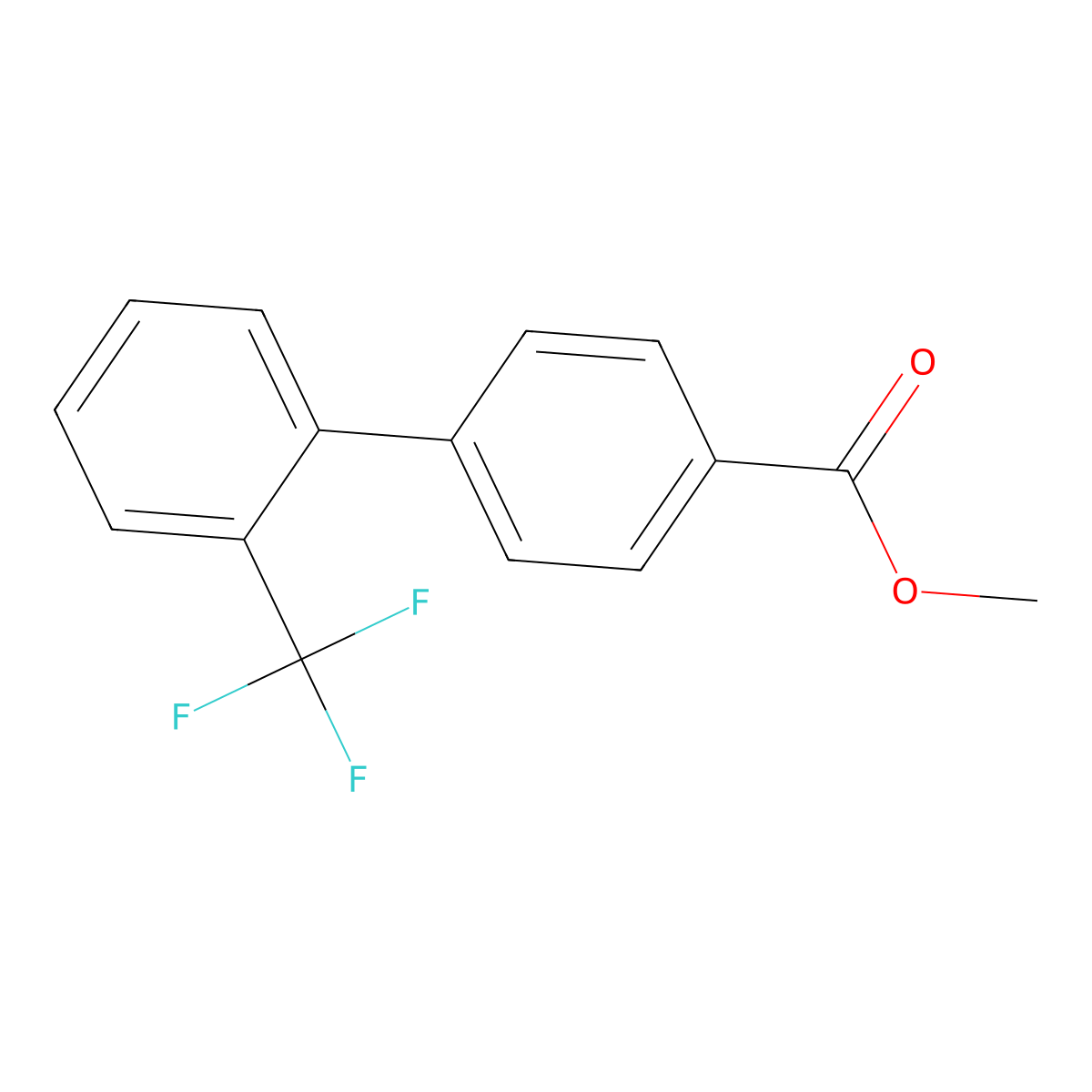Methyl 2'-(trifluoromethyl)[1,1'-biphenyl]-4-carboxylate molecular structure, CAS 362485-18-5