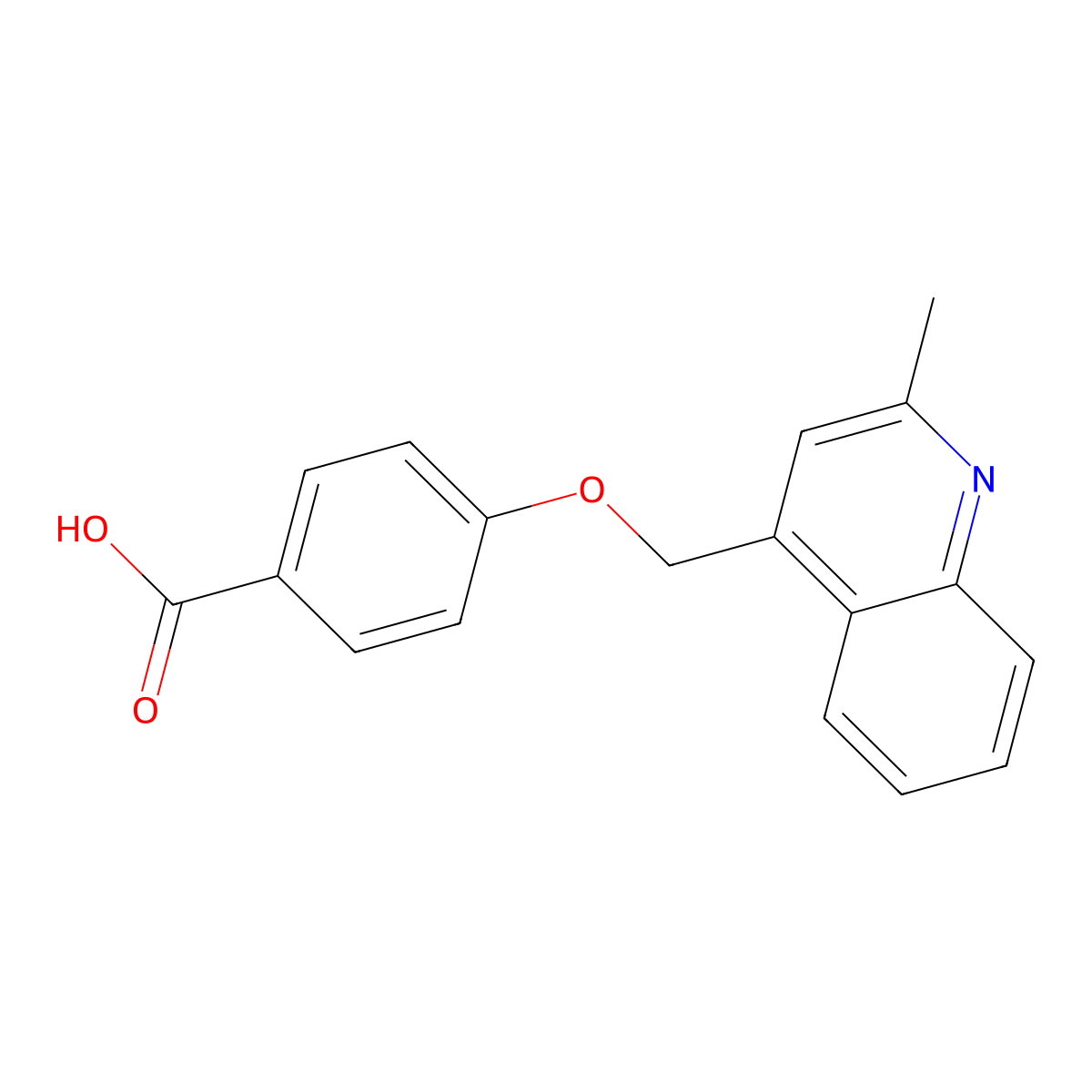 4-[(2-Methylquinolin-4-yl)methoxy]benzoic acid molecular structure, CAS 362488-51-5