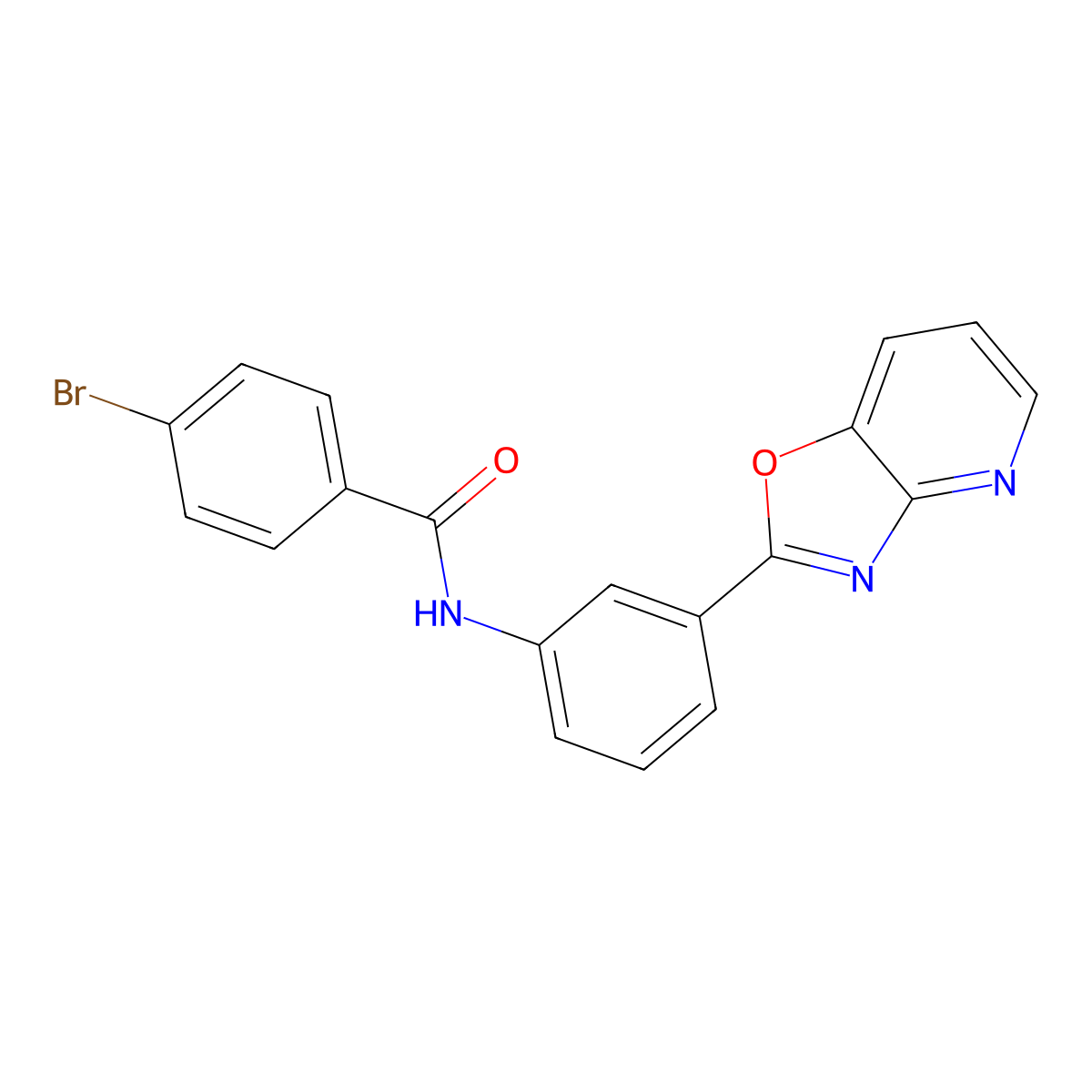 4-bromo-N-[3-([1,3]oxazolo[4,5-b]pyridin-2-yl)phenyl]benzamide molecular structure, CAS 362489-31-4