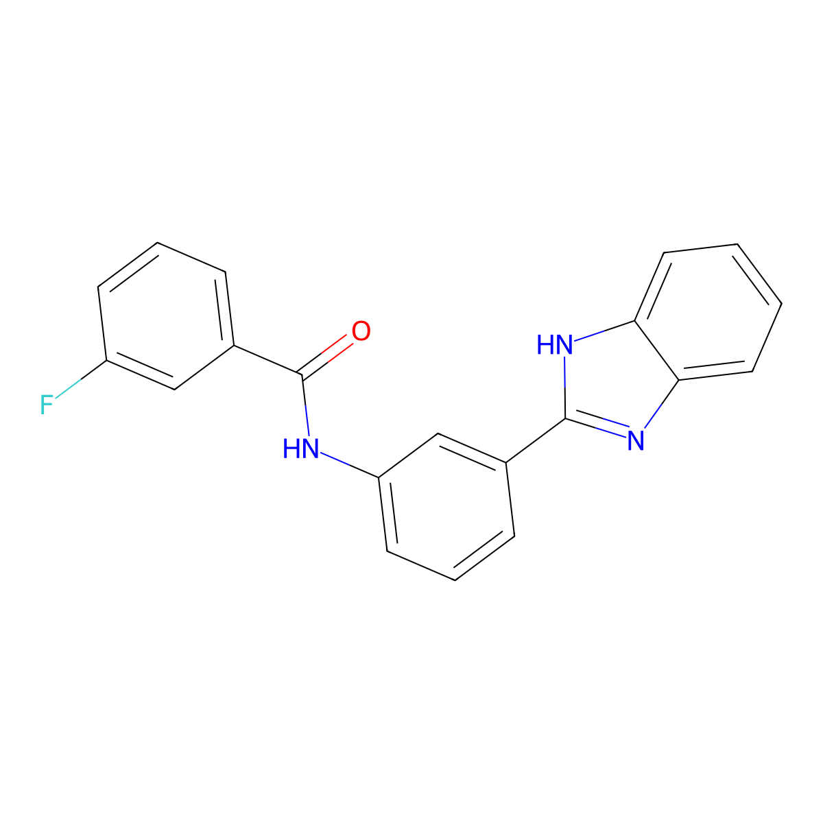 N-[3-(1H-benzimidazol-2-yl)phenyl]-3-fluorobenzamide molecular structure, CAS 362490-33-3
