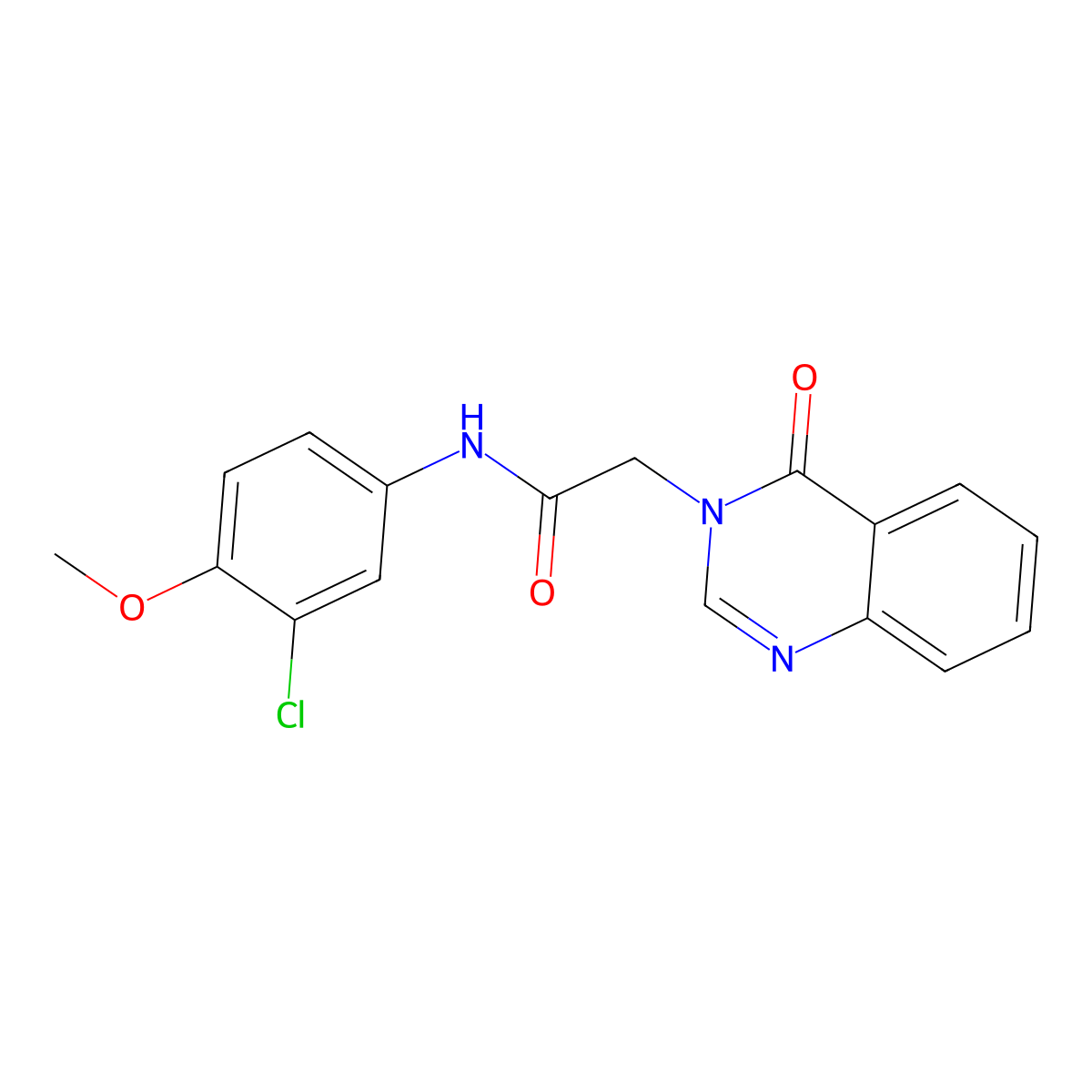 N-(3-chloro-4-methoxyphenyl)-2-(4-oxoquinazolin-3-yl)acetamide molecular structure, CAS 362491-93-8
