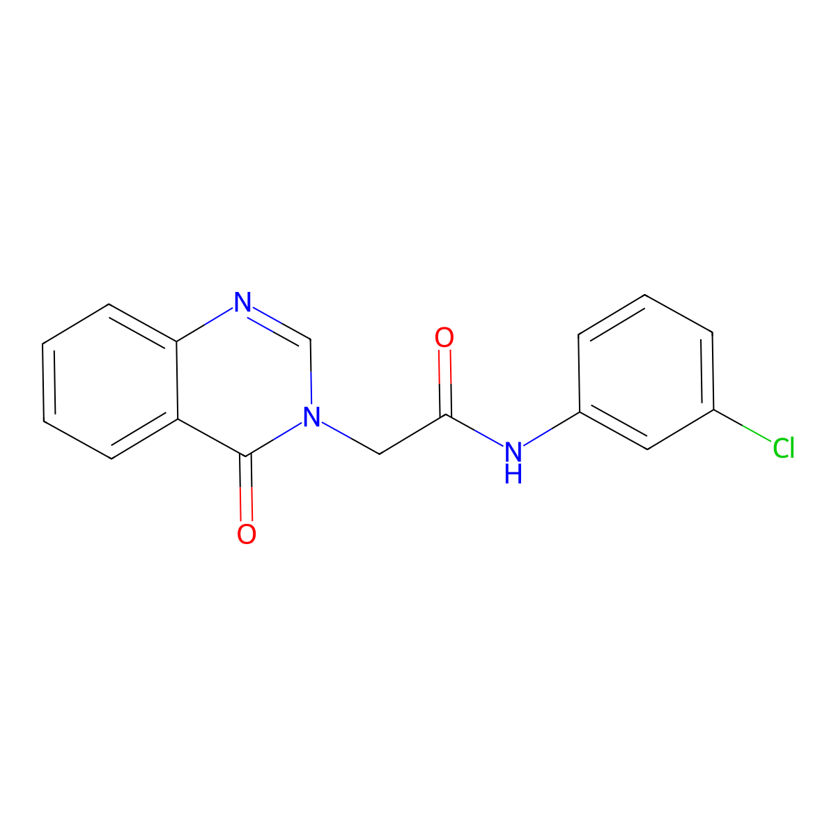 N-(3-Chlorophenyl)-2-(4-oxo-3(4H)-quinazolinyl)acetamide molecular structure, CAS 362492-08-8
