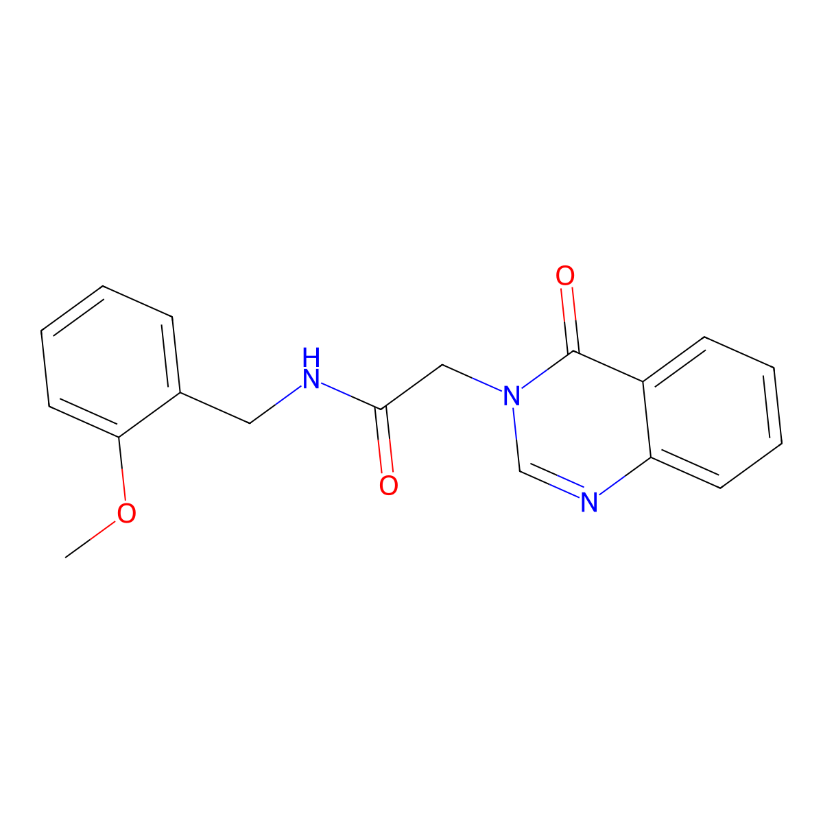 N-(2-methoxybenzyl)-2-(4-oxoquinazolin-3(4H)-yl)acetamide molecular structure, CAS 362493-35-4