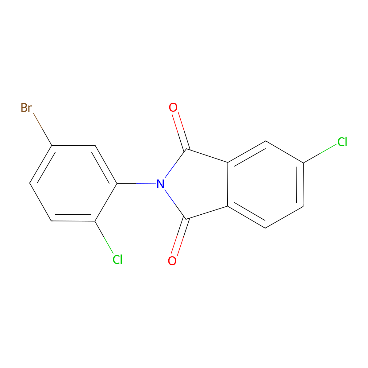 2-(5-bromo-2-chlorophenyl)-5-chloro-1H-isoindole-1,3(2H)-dione molecular structure, CAS 362495-11-2