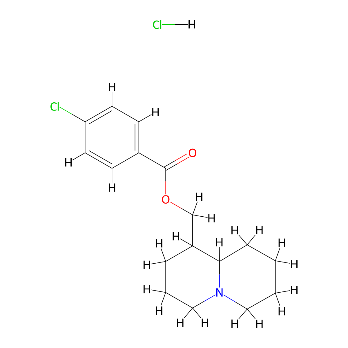 Lupinine p-chlorobenzoicacid ester hydrochloride molecular structure, CAS 362495-17-8