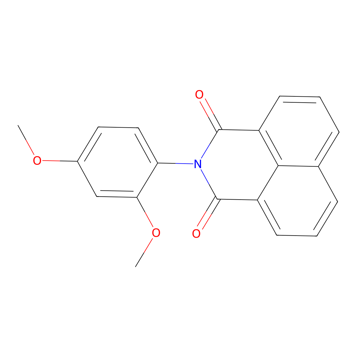2-(2,4-dimethoxyphenyl)-1H-benzo[de]isoquinoline-1,3(2H)-dione molecular structure, CAS 362495-65-6