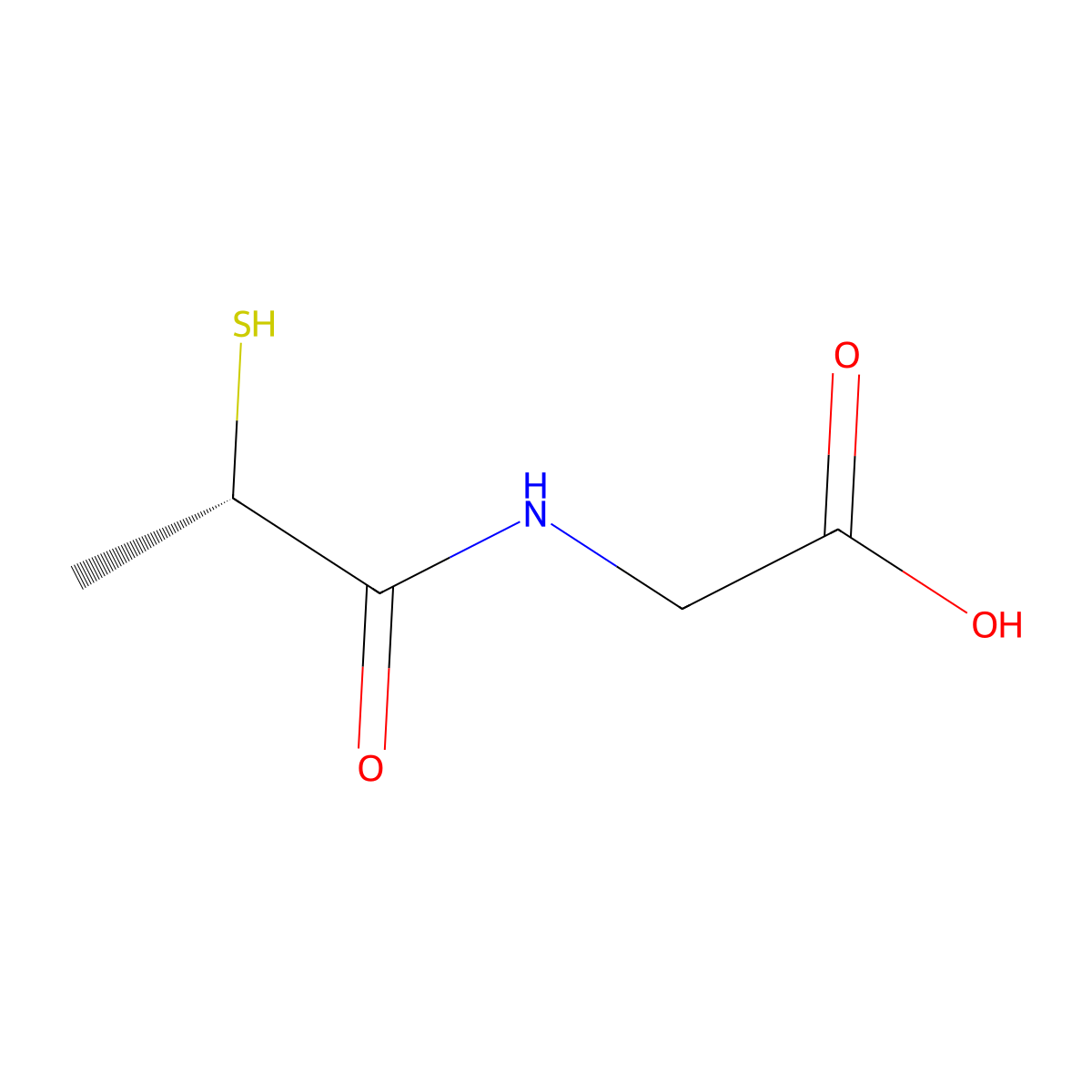 (S)-Tiopronin molecular structure, CAS 3625-85-2