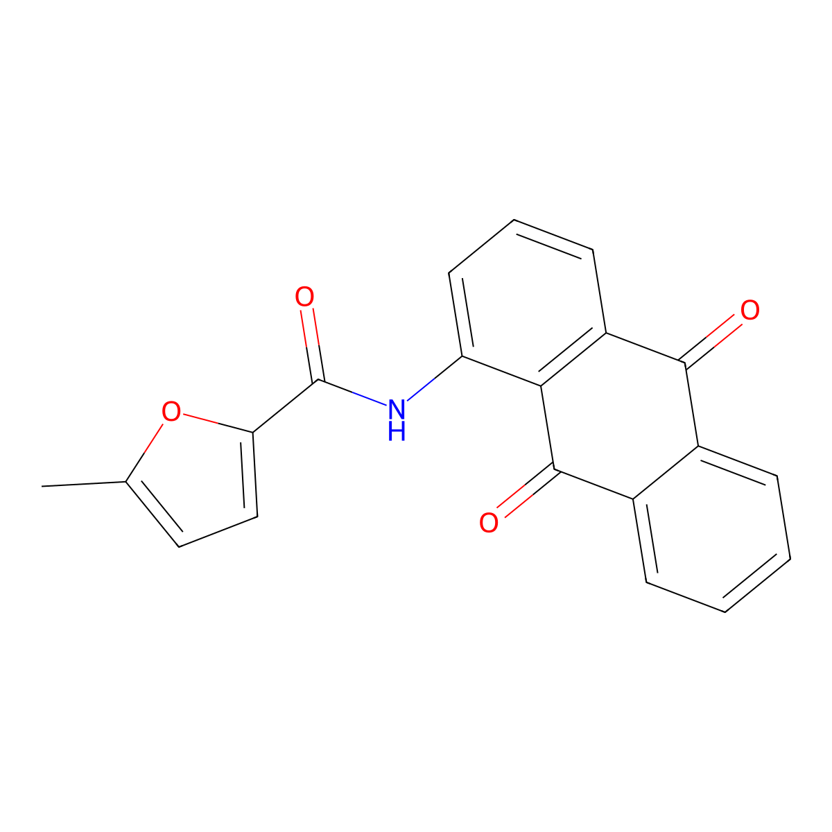 N-(9,10-dioxoanthracen-1-yl)-5-methylfuran-2-carboxamide molecular structure, CAS 362500-38-7