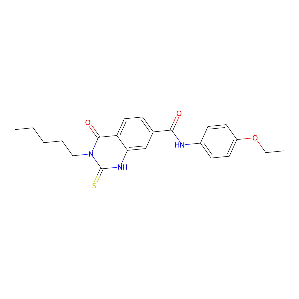 N-(4-ethoxyphenyl)-4-oxo-3-pentyl-2-sulfanylidene-1H-quinazoline-7-carboxamide molecular structure, CAS 362500-96-7