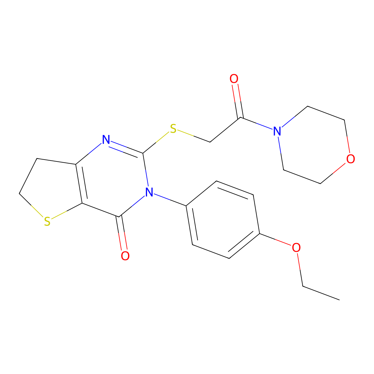 3-(4-ethoxyphenyl)-2-((2-morpholino-2-oxoethyl)thio)-6,7-dihydrothieno[3,2-d]pyrimidin-4(3H)-one molecular structure, CAS 362501-89-1