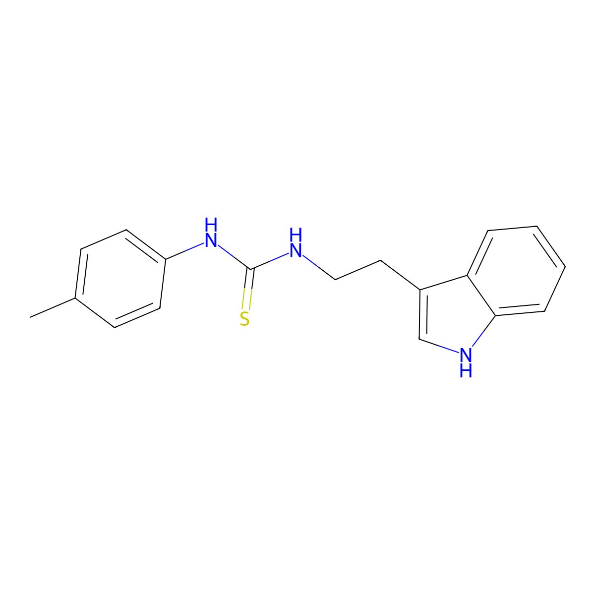 1-[2-(1H-indol-3-yl)ethyl]-3-(4-methylphenyl)thiourea molecular structure, CAS 362502-81-6