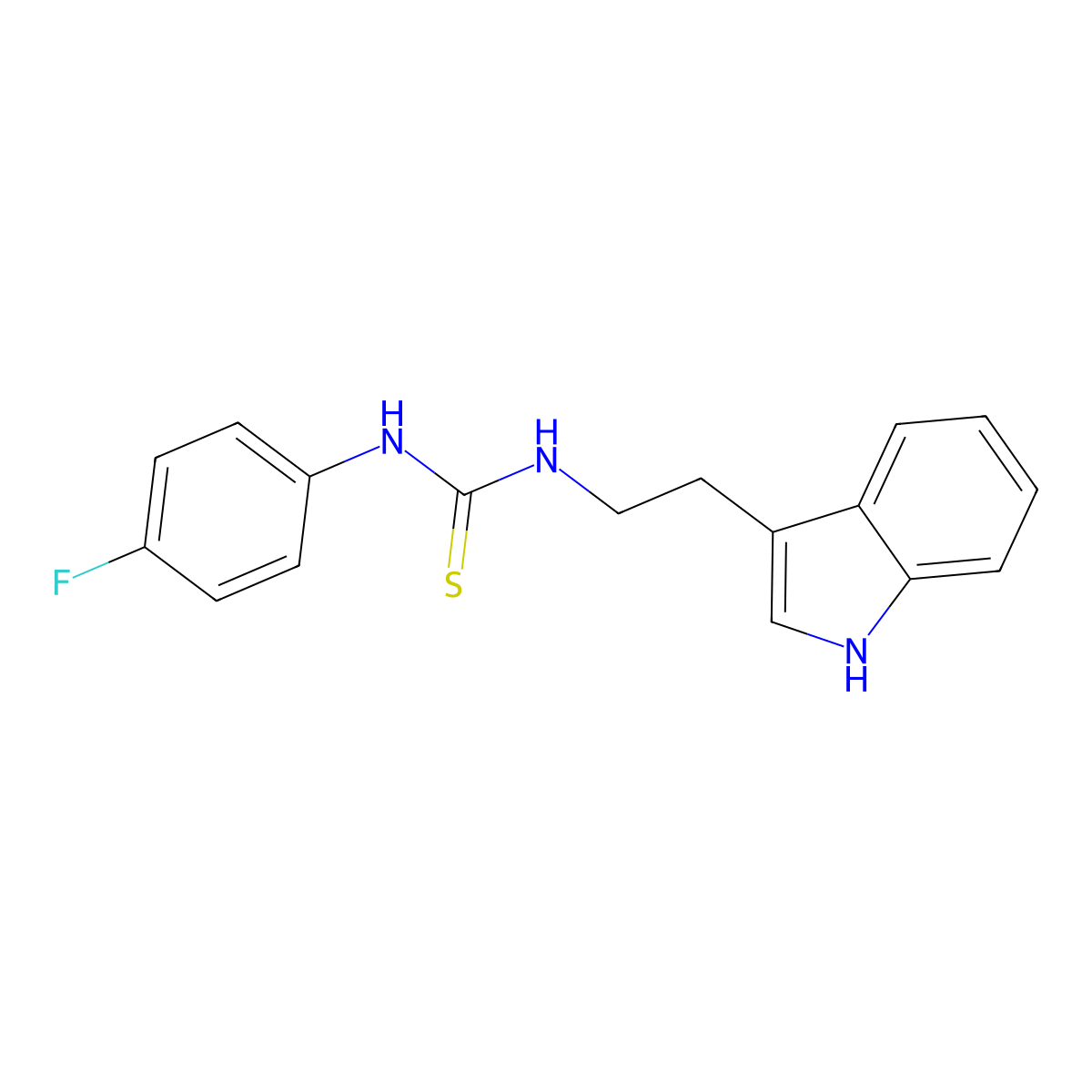 1-(4-fluorophenyl)-3-[2-(1H-indol-3-yl)ethyl]thiourea molecular structure, CAS 362502-85-0