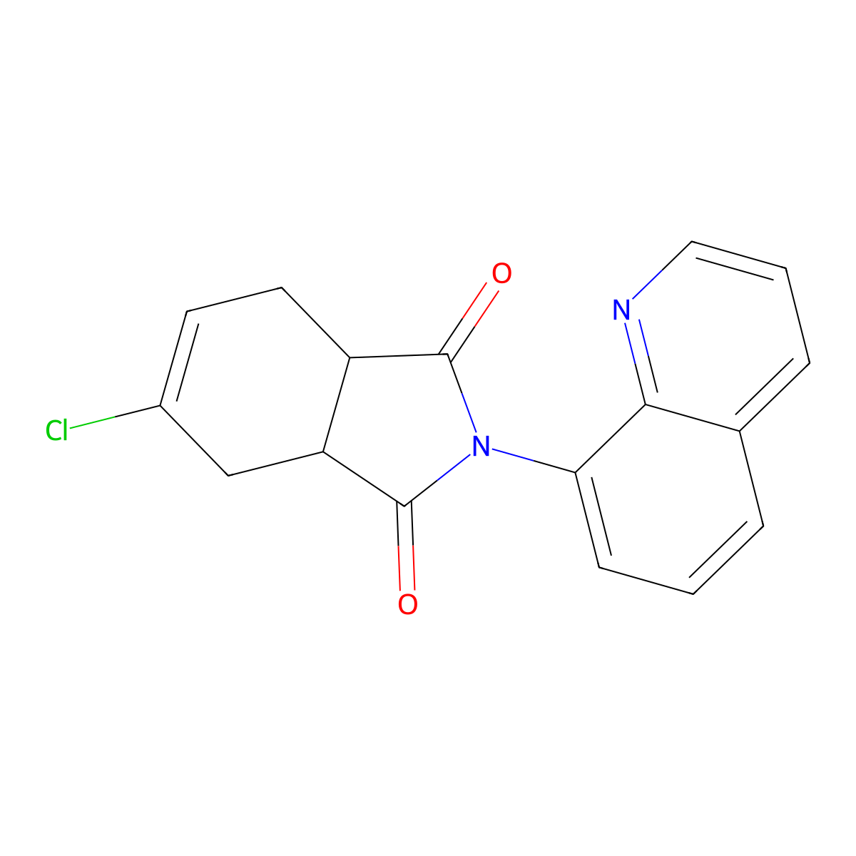 5-chloro-2-(quinolin-8-yl)-3a,4,7,7a-tetrahydro-1H-isoindole-1,3(2H)-dione molecular structure, CAS 362505-64-4