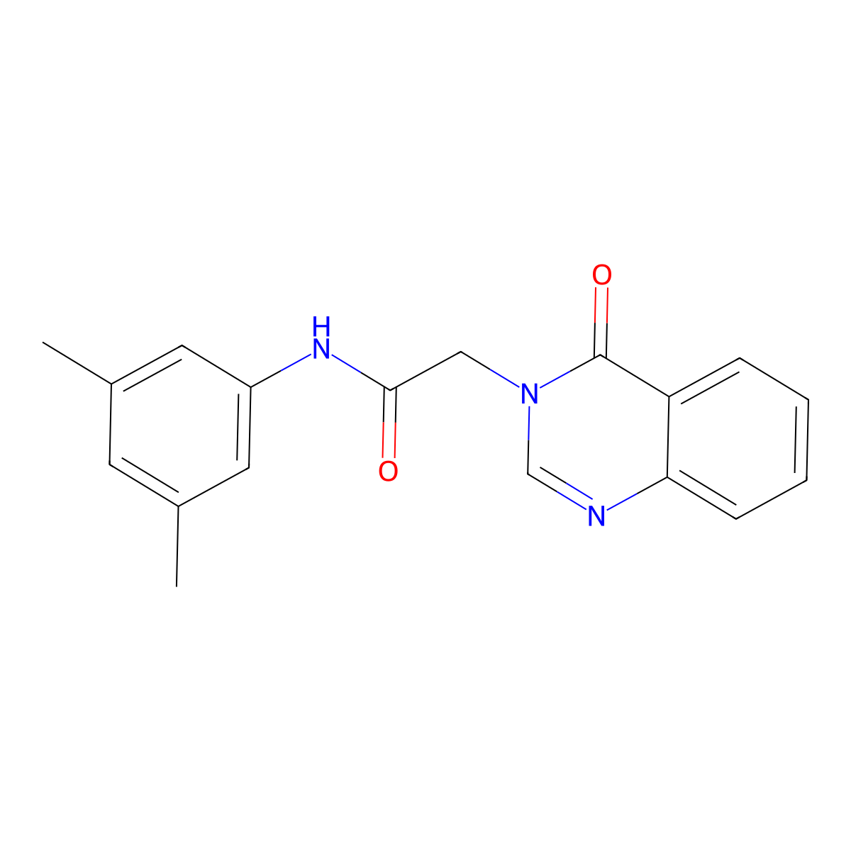N-(3,5-dimethylphenyl)-2-(4-oxo-3(4H)-quinazolinyl)acetamide molecular structure, CAS 362509-92-0