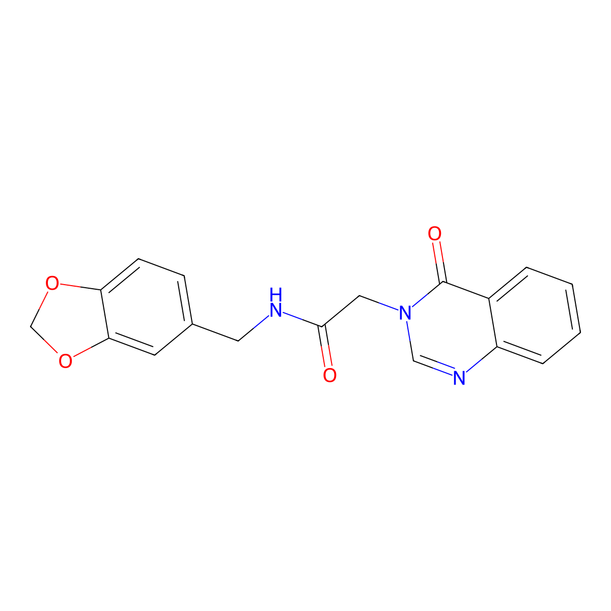 N-(1,3-benzodioxol-5-ylmethyl)-2-(4-oxoquinazolin-3-yl)acetamide molecular structure, CAS 362510-32-5