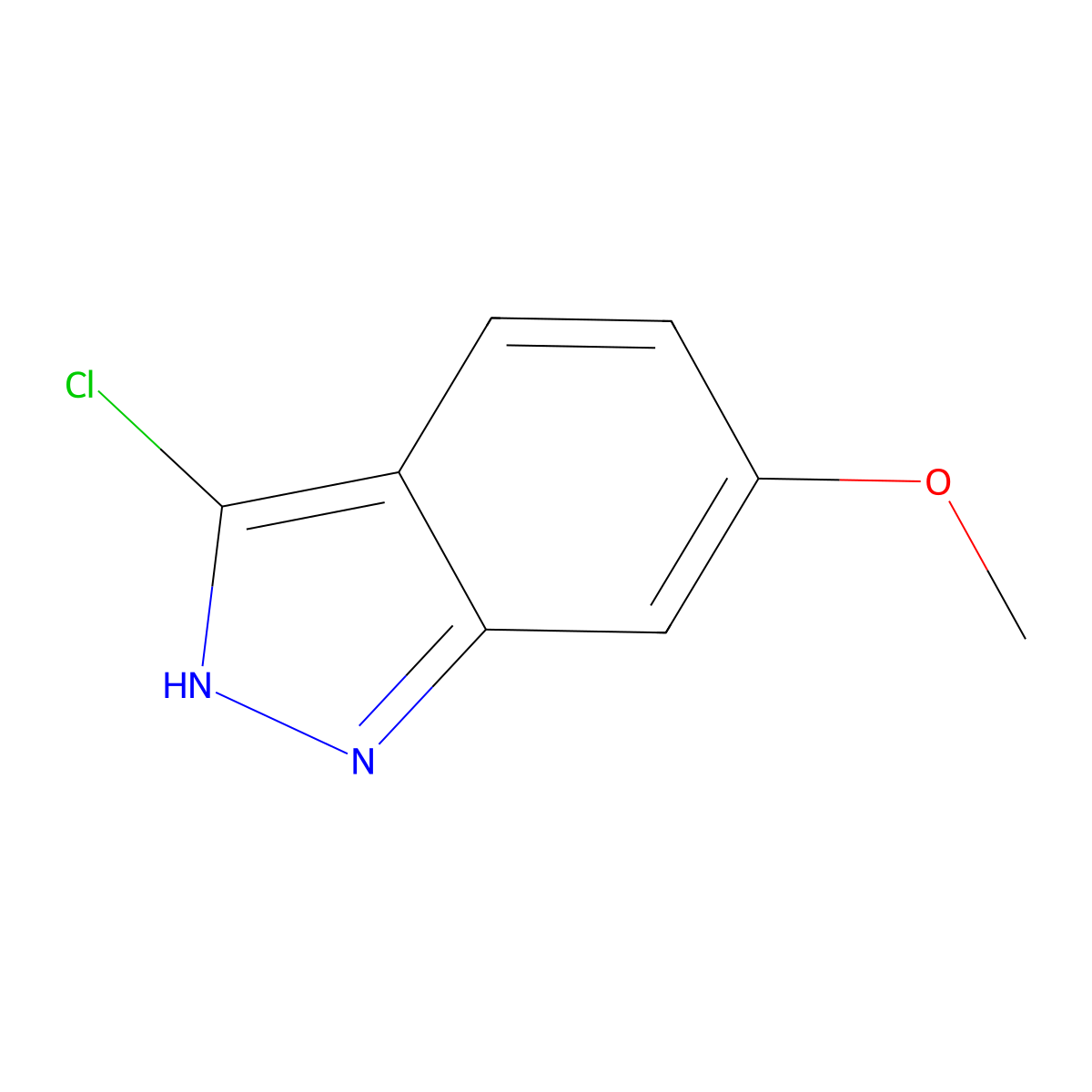 3-Chloro-6-methoxy-1H-indazole molecular structure, CAS 362512-38-7