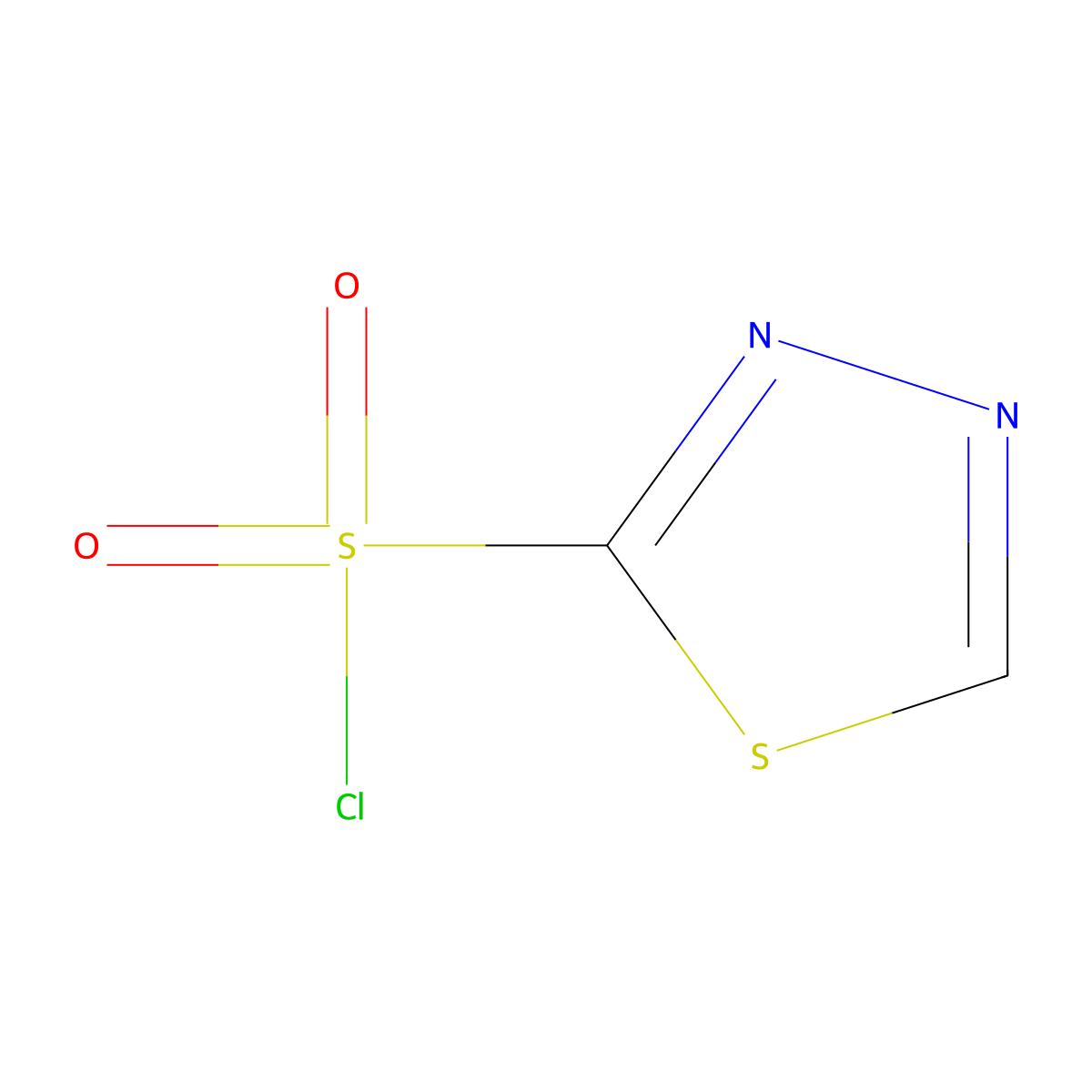 1,3,4-Thiadiazole-2-sulfonyl chloride molecular structure, CAS 362521-36-6