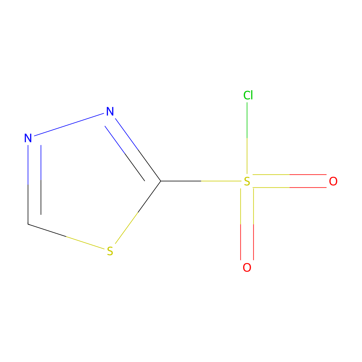 1,3,4-Thiadiazole-2-sulfonyl chloride molecular structure, CAS 362521-36-6