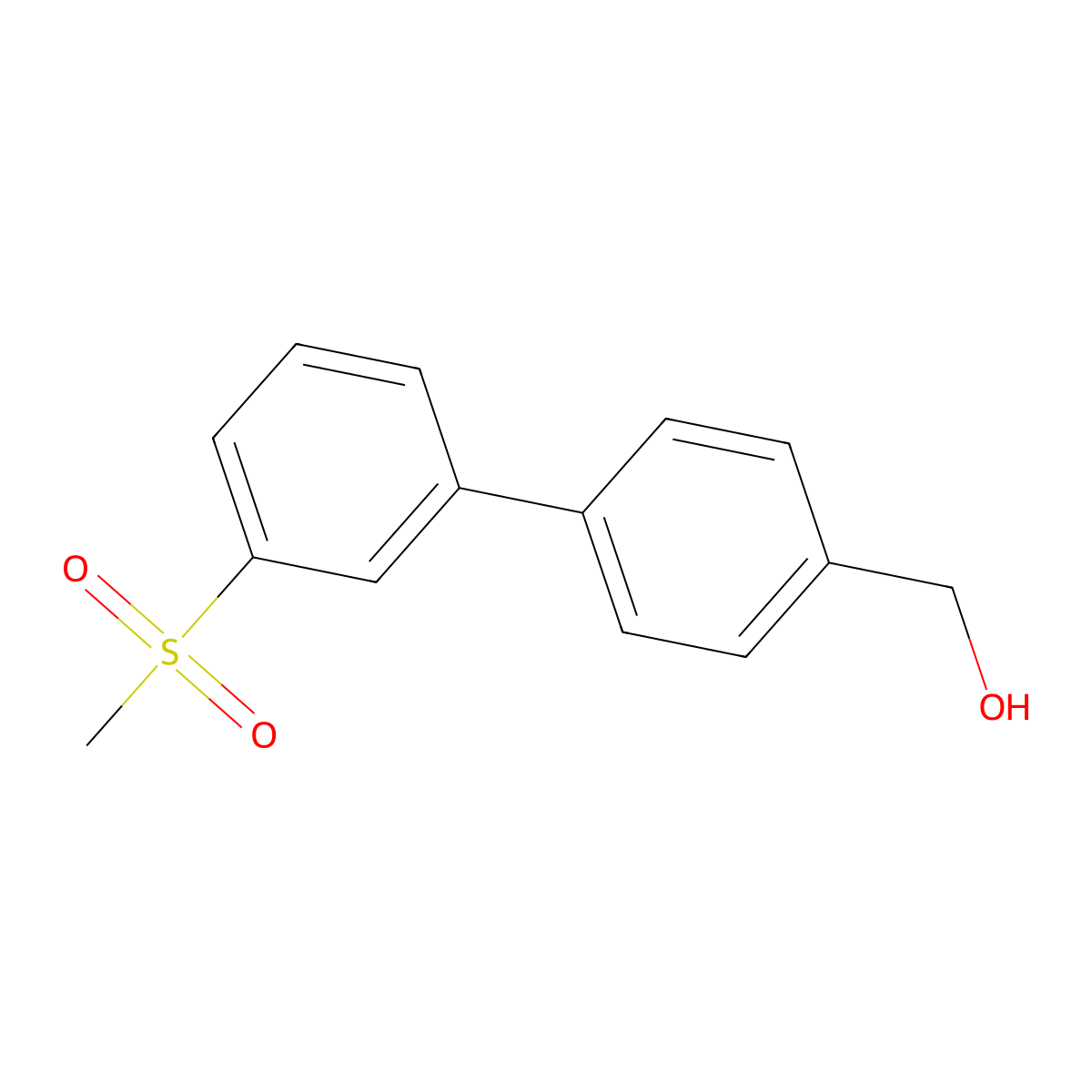 (3'-Methanesulfonyl-biphenyl-4-yl)-methanol molecular structure, CAS 362528-54-9