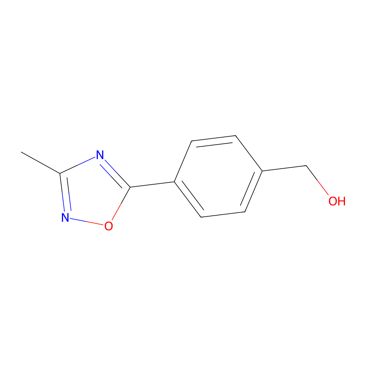 [4-(3-Methyl-1,2,4-oxadiazol-5-yl)phenyl]methanol molecular structure, CAS 362529-02-0