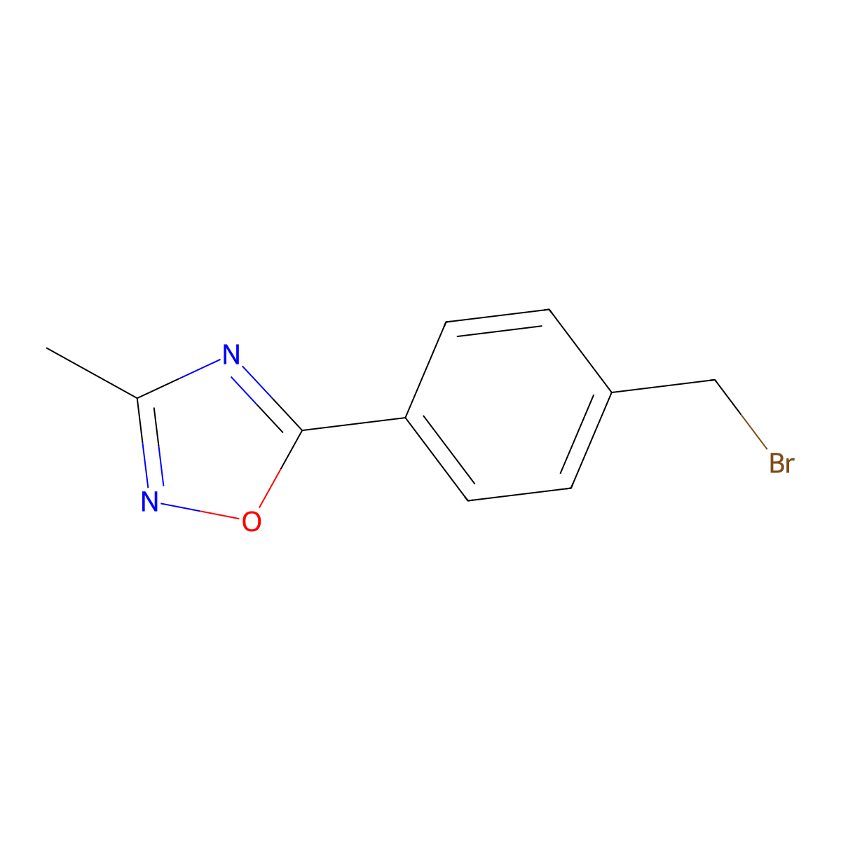 5-[4-(Bromomethyl)phenyl]-3-methyl-1,2,4-oxadiazole molecular structure, CAS 362529-03-1