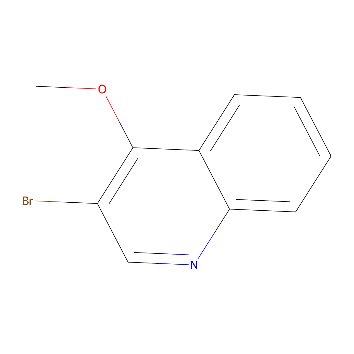 3-Bromo-4-methoxyquinoline molecular structure, CAS 36255-25-1