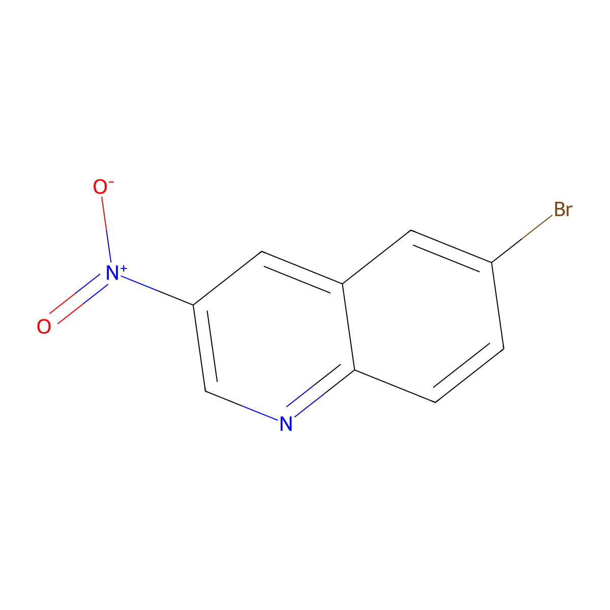 6-Bromo-3-nitroquinoline molecular structure, CAS 36255-28-4