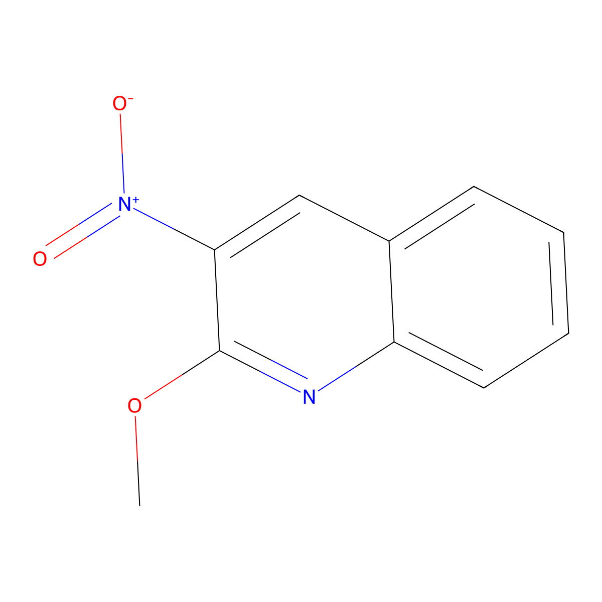 2-Methoxy-3-nitroquinoline molecular structure, CAS 36255-31-9