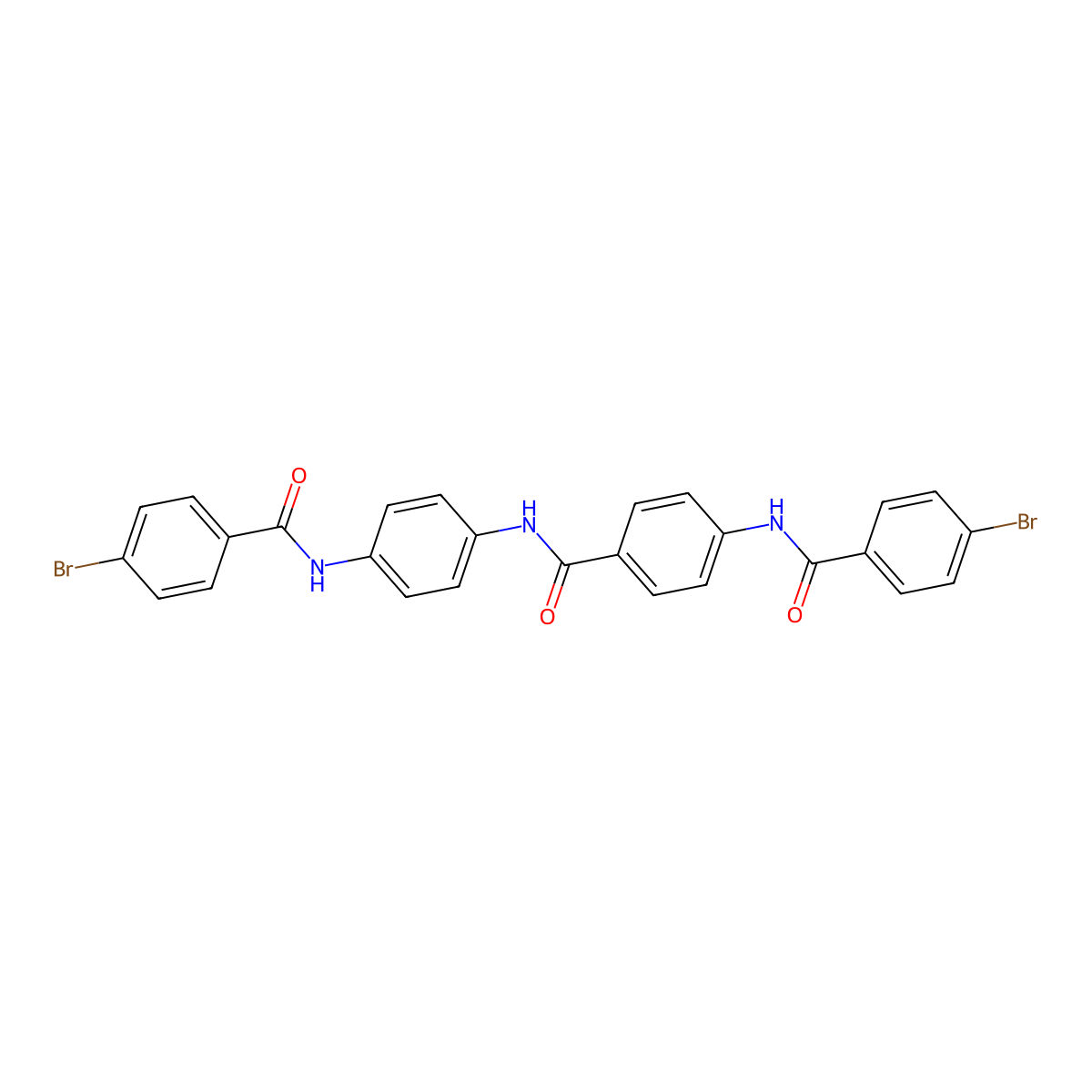 4-[(4-bromobenzoyl)amino]-N-{4-[(4-bromobenzoyl)amino]phenyl}benzamide molecular structure, CAS 362591-01-3