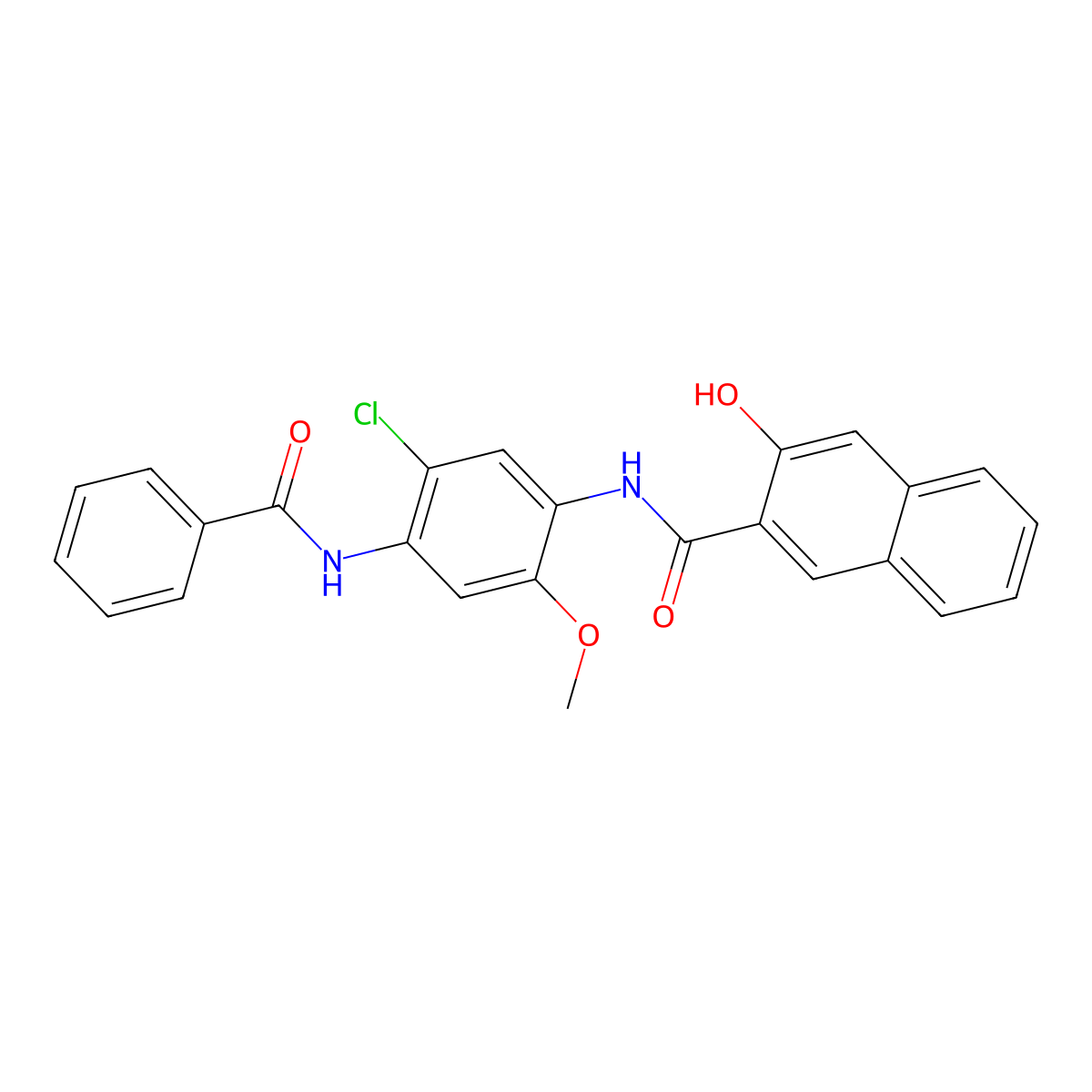 N-(4-benzamido-5-chloro-2-methoxyphenyl)-3-hydroxynaphthalene-2-carboxamide molecular structure, CAS 362591-07-9
