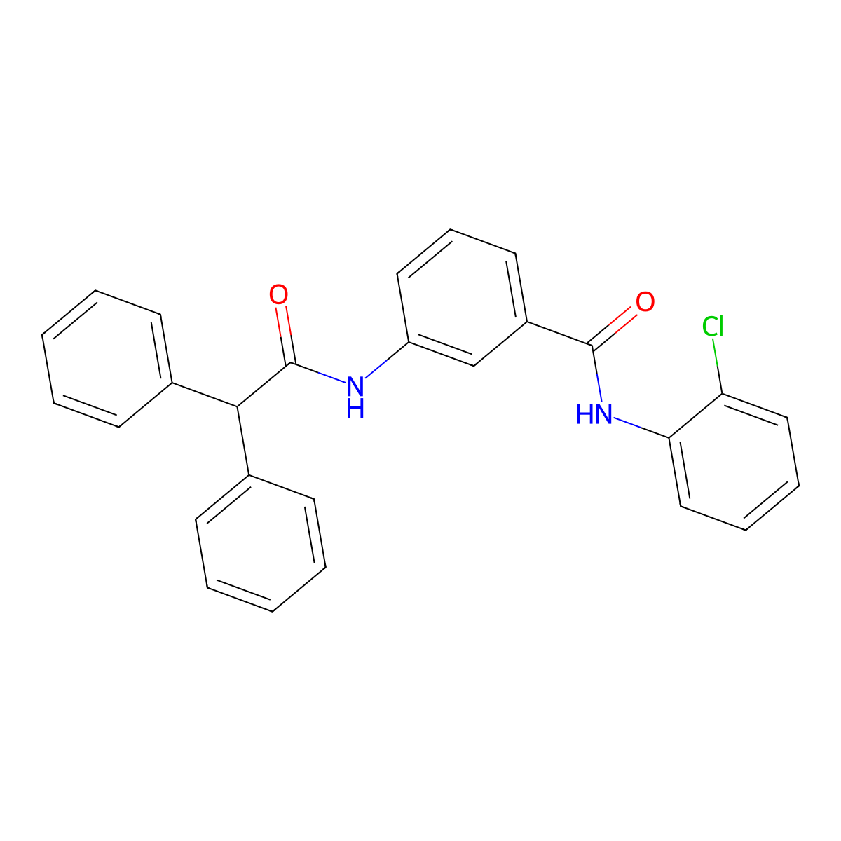 N-(2-Chlorophenyl)-3-[(diphenylacetyl)amino]benzamide molecular structure, CAS 362591-81-9