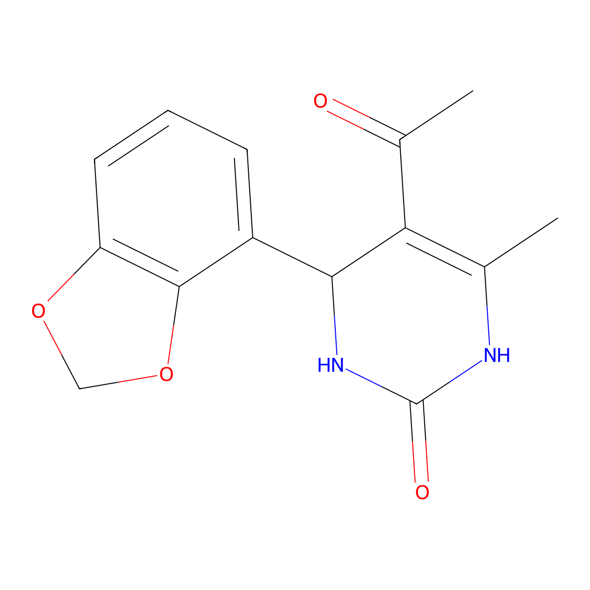 5-Acetyl-4-(1,3-benzodioxol-4-YL)-6-methyl-3,4-dihydro-2(1H)-pyrimidinone molecular structure, CAS 362591-88-6