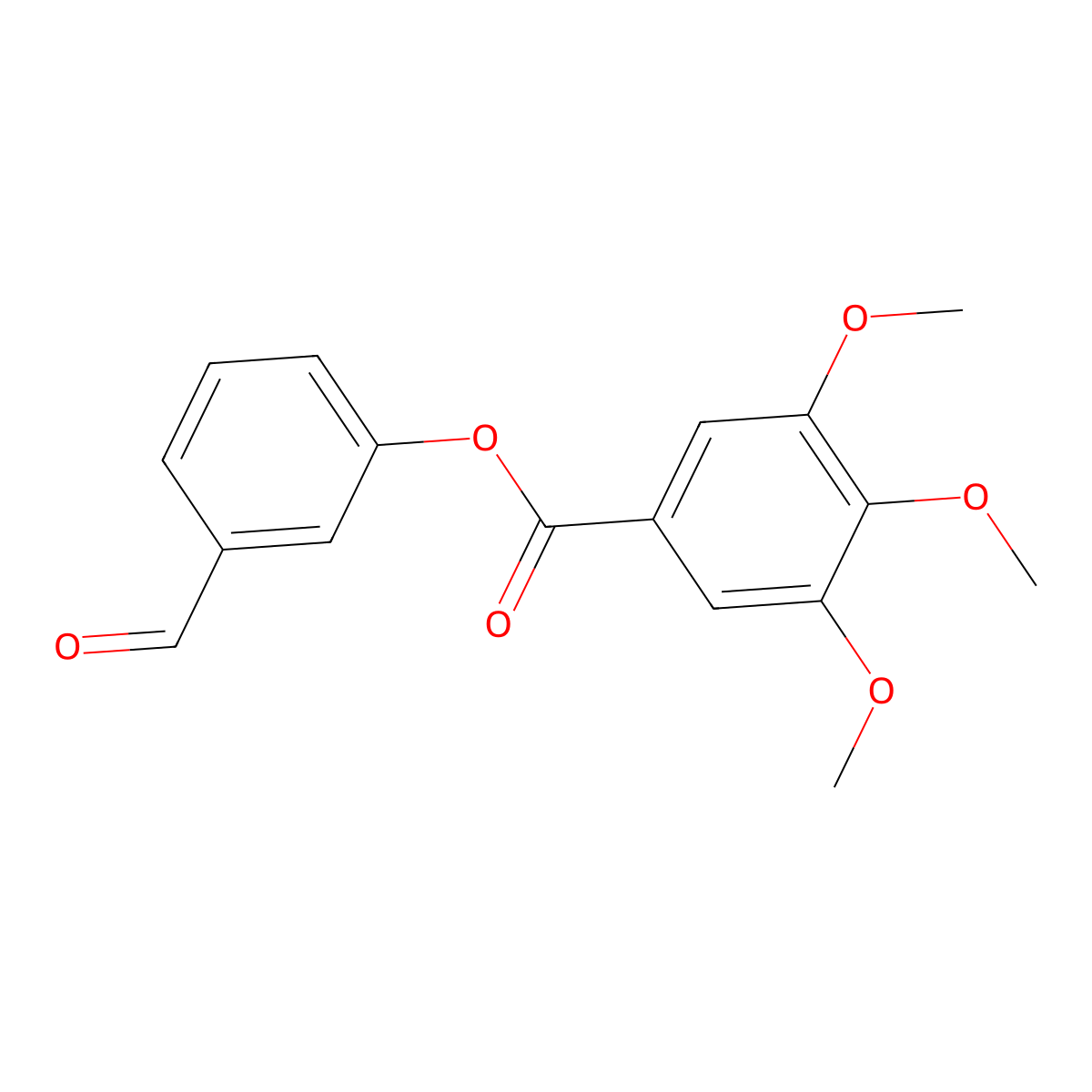 3-Formylphenyl 3,4,5-trimethoxybenzoate molecular structure, CAS 362592-37-8
