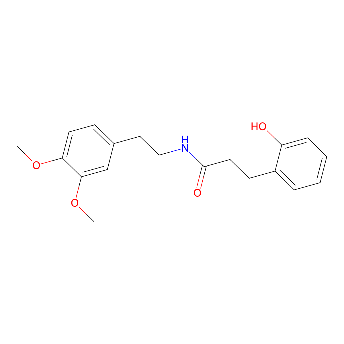N-[2-(3,4-dimethoxyphenyl)ethyl]-3-(2-hydroxyphenyl)propanamide molecular structure, CAS 362593-63-3
