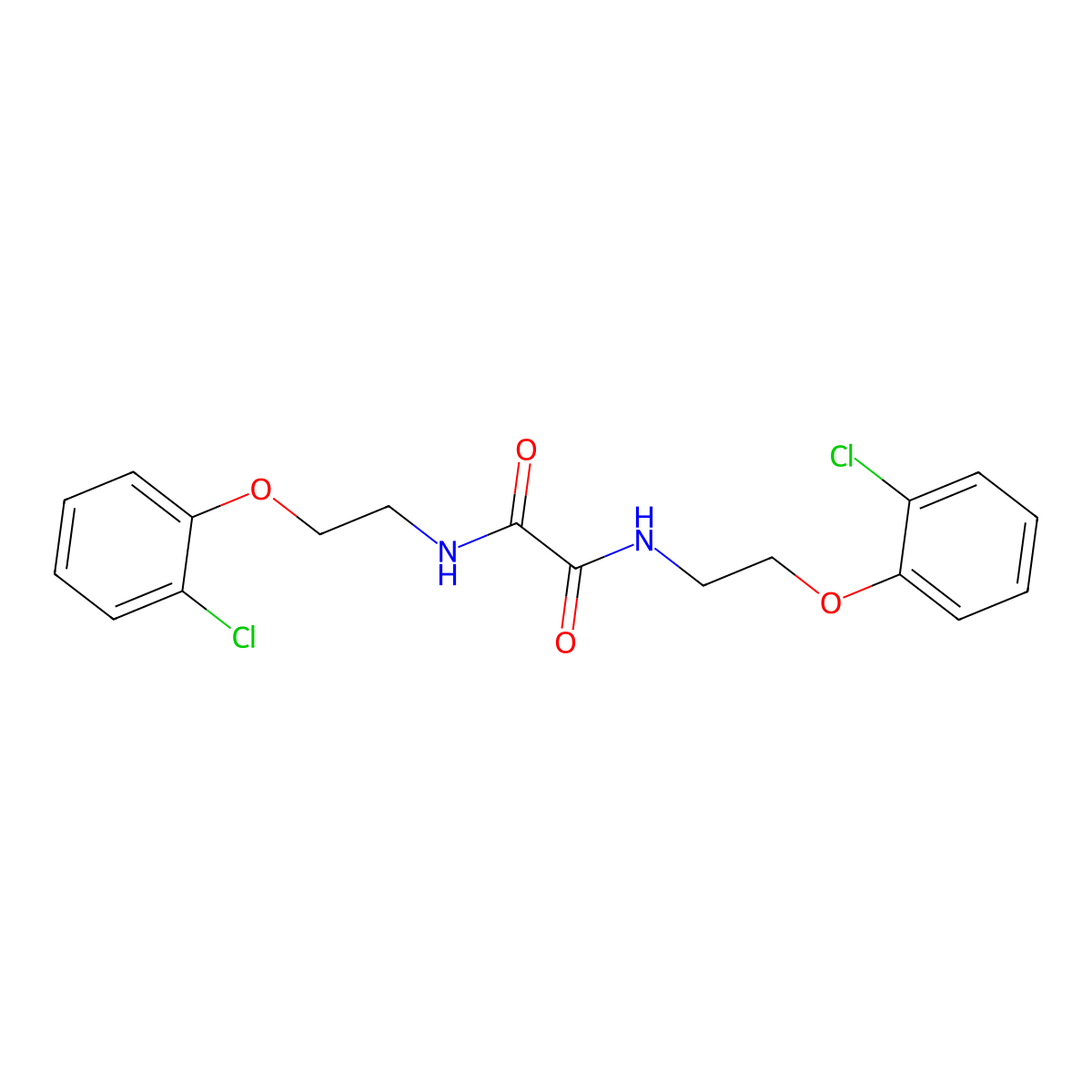 N,N'-bis[2-(2-chlorophenoxy)ethyl]ethanediamide molecular structure, CAS 362593-78-0