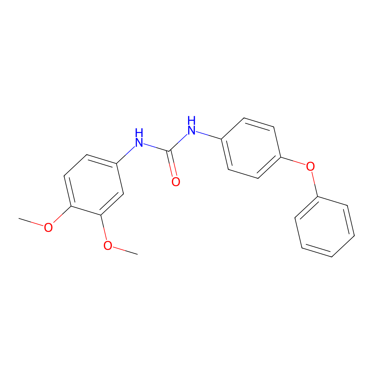 1-(3,4-Dimethoxyphenyl)-3-(4-phenoxyphenyl)urea molecular structure, CAS 362593-82-6