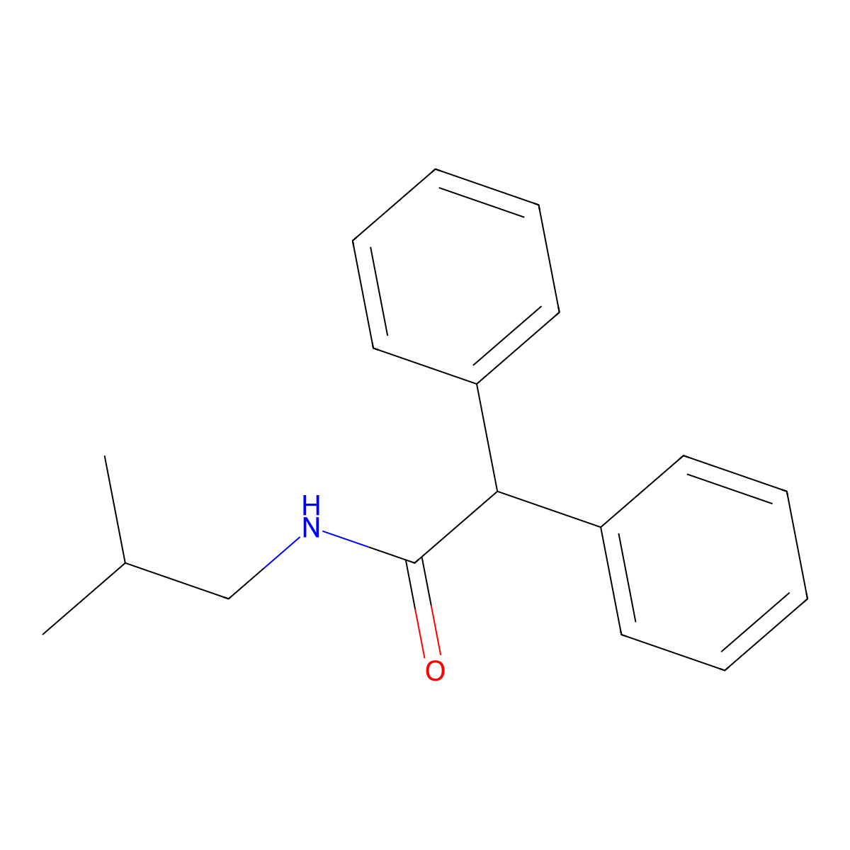 N-(2-methylpropyl)-2,2-diphenylacetamide molecular structure, CAS 362594-16-9