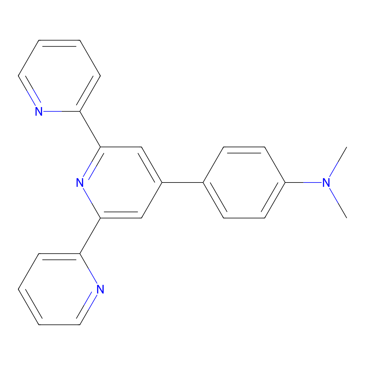 Benzenamine, N,N-dimethyl-4-[2,2':6',2''-terpyridin]-4'-yl- molecular structure, CAS 362595-93-5